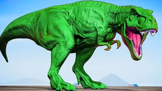 TRex Color Pack vs Big Dinosaurs Irex, Triceratops Herbivores Jurassic World Evolution Dino Fight  !
