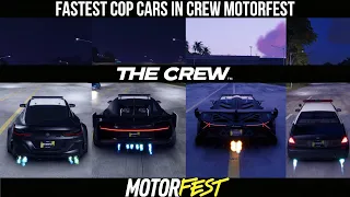 2023 THE CREW MOTORFEST FASTEST COPS CARS TOP SPEED TEST | ALL POLICE CARS IN CREW MOTOFEST