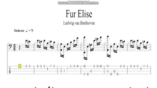 Fur Elise - Ludwig van Beethoven (classical bass tab)