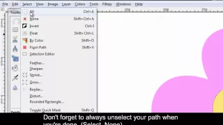 Gimp Paths Tool- Beginner Tutorial HD