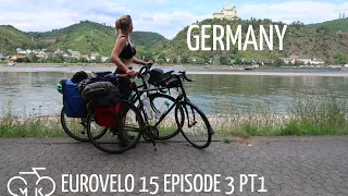 Cycling the Rhine ○ Ep 3 part 1 ○ Xanten, Germany to Boppard in the Gorge | Eurovelo 15