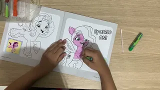 Belajar Menggambar kuda poni dan Mewarnai gambar little pony Anak TK
