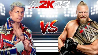 WWE 2K23 CODY RHODES VS. BROCK LESNAR FOR THE WWE CHAMPIONSHIP!