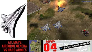 C&C Generals  -  Air Force General  --  Bombardment Beach - (Skirmish MAP-4)