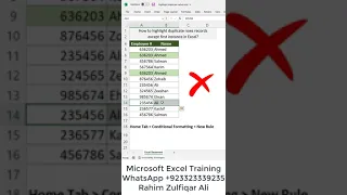 How to Highlight Duplicate Values Except First Instance in Excel? #shorts