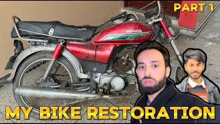 CD70 COMPLETE RESTORATION (PART 1) HOW TO CONVERT YOUR OLD BIKE INTO NEW😍 || MODIFICATION START🤩🔥
