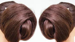 Big Bun Hairstyle For Thin Hair With Out Clutcher Party