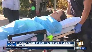 Woman faints after guilty verdict
