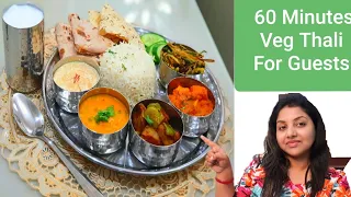 60 Minutes Guests Veg Thali  Recipes || Quick And Easy Thali recipe for guests