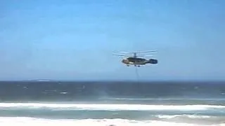 Kamov picking up water to bomb fire!