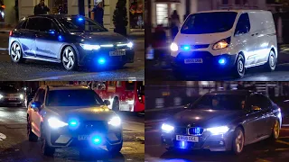 Unmarked Metropolitan Police Vehicles Respond through London Using Blue Lights & Sirens!