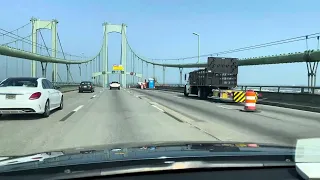 Driving over Delaware memorial bridge !!🌉 👍👍🛻