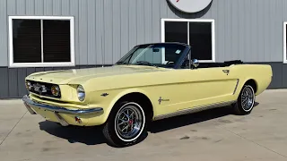 Springtime Yellow 1965 Mustang Convertible Walkaround & Test Drive