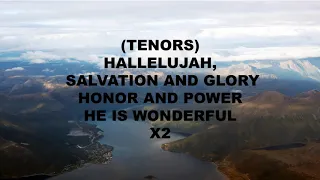Hallelujah, salvation and glory video instrumetald
