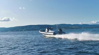 Grand 750 Golden Line powered by Mercury 250 Pro XS V8 running at 55.9 knots