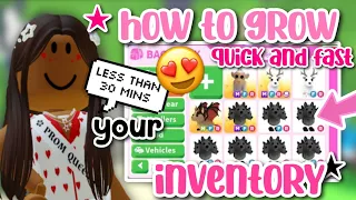 HOW TO GROW YOUR INVENTORY IN Adopt Me(LESS THAN 30 MINS)||PearlxayaTv