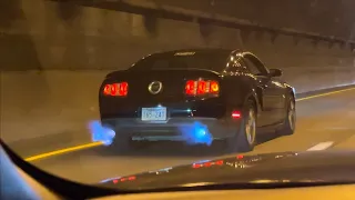 LOUD Mustang Pops Flames And Scares People At The Mall