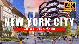 🇺🇸 New York City Walking Tour - Vessel, Hudson Yards & High Line Park [4K HDR - 60fps]