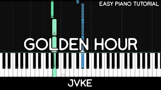 JVKE - Golden Hour (Easy Piano Tutorial)