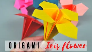 Origami Iris {Step by Step Origami Flower Tutorial}