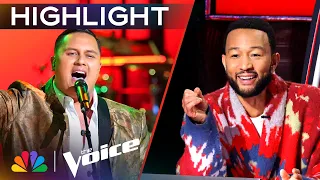 Kamalei Kawa'a Gives His Own AMAZING Version of "No Woman, No Cry" | The Voice Playoffs | NBC