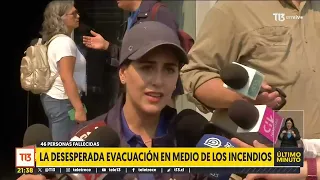 La desesperada evacuación en medio de los incendios forestales