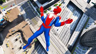 GTA 5 SPIDERMAN RAGDOLLS |  GTA V SPIDERMAN Ragdolls 4k Compilations funny moments jumps/fails ep94