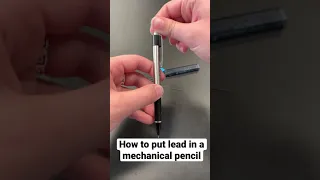How to put lead in a mechanical pencil #shorts