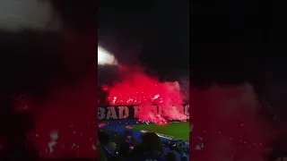 Dinamo Zagreb Vs Hajduk Split ~ During Pyroshow Bad Blue Boys Burn Their own Big main Banner 😧