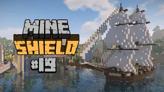 К нам в город приплыл корабль! MineShield Выживание с друзьями 1.14+ #19