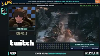 Sekiro: Shadows Die Twice en 2:00:35 (Blindfolded Any%) [AGDQ22]