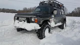 Едет только Сафарь (по такому снегу). Safari, Surf 185, Terrano 1и2.  Разведка полей 2021