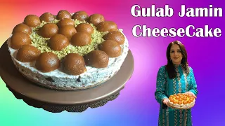 Gulab Jamun Cheesecake! No Egg! No Bake! Made with a Pakistani Sweet!
