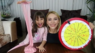 Çarkıfelekten Ne Çıkarsa Slime Challenge! Funny Kids Video