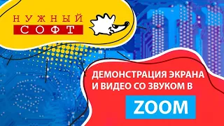 Инструкция по работе в Zoom - демонстрация экрана и видео со звуком