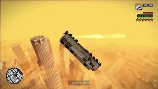 Gta San Andreas Train Stunt 😂 Funny gameplay | 5 star wanted level no cops can arrest when CJ inside