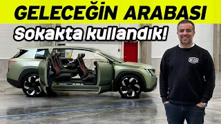 Geleceğin arabasını sokakta kullandık | Dünyada sadece bir tane var | Skoda Vision 7S VLOG