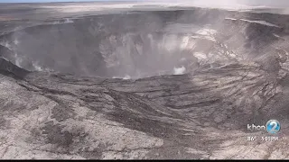 Drone footage gives rare look inside Halemaumau Crater