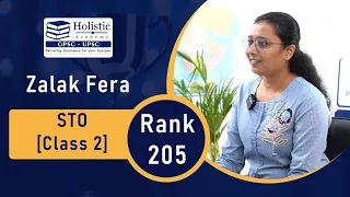 GPSC Topper Mock Interview || ZALAK FERA  || Holistic Academy || Rank-205 || STO || Class 2