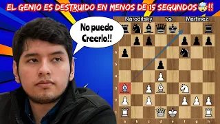 EL GENIO ES DESTRUIDO EN 13 JUGADAS Y MENOS DE 15 SEGUNDOS😱! |Naroditsky vs Martínez |(Bullet Brawl)