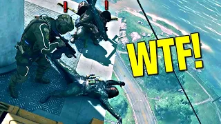 Player Falls Out of the Sky in Battlefield..