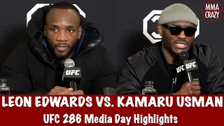 UFC 286: Leon Edwards & Kamaru Usman 3 Media Day Highlights