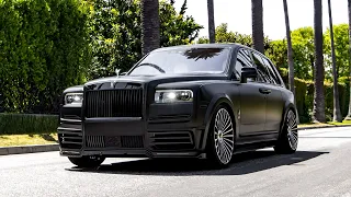 2023 MANSORY Rolls Royce Cullinan Black Badge. Satin Black w/ Gloss carbon. ULTRA LUXURY MONSTER SUV