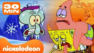 SpongeBob | Najbardziej EKSTREMALNE temperatury w Bikini Dolnym | Nickelodeon Polska