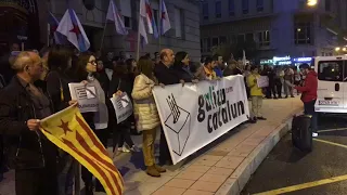 Protestas en Ourense en contra de la sentencia del procés