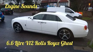 Rolls Royce Ghost V12  6.6 Litre Cold Engine Start Up and Exhaust Sound