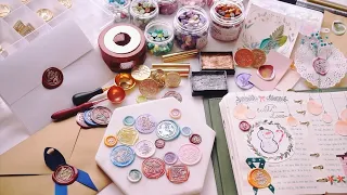 sub)Satisfying Wax Seal Compilation✨ wax sealing🎀 wax seal stamp diy