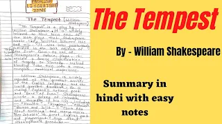 The Tempest Summary | The Tempest Shakespeare | The Tempest By William Shakespeare