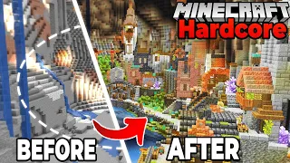 I BUILT a MEGA VILLAGE in a CAVE in HARDCORE MINECRAFT 1.18 Survival Let's Play (#12)