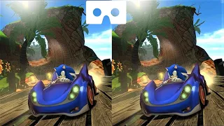 Sonic and SEGA 3D video SBS VR box google cardboard 7